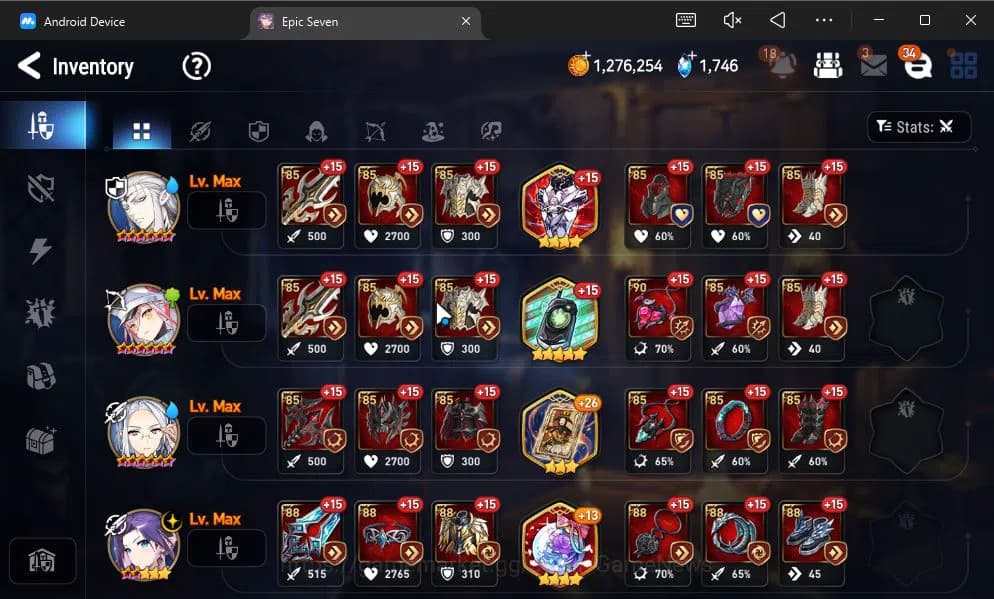 Epic Seven Accounts GLOBAL UNVERIF|7 ML(Salome,LOT Scales,Rof Light,Et image 12