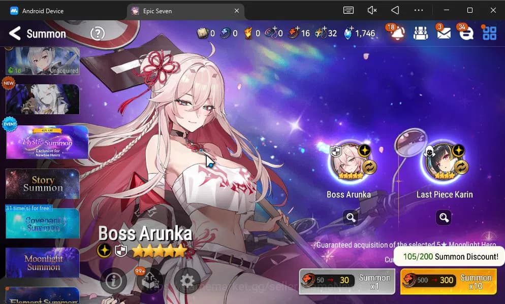 Epic Seven Accounts GLOBAL UNVERIF|7 ML(Salome,LOT Scales,Rof Light,Et image 14