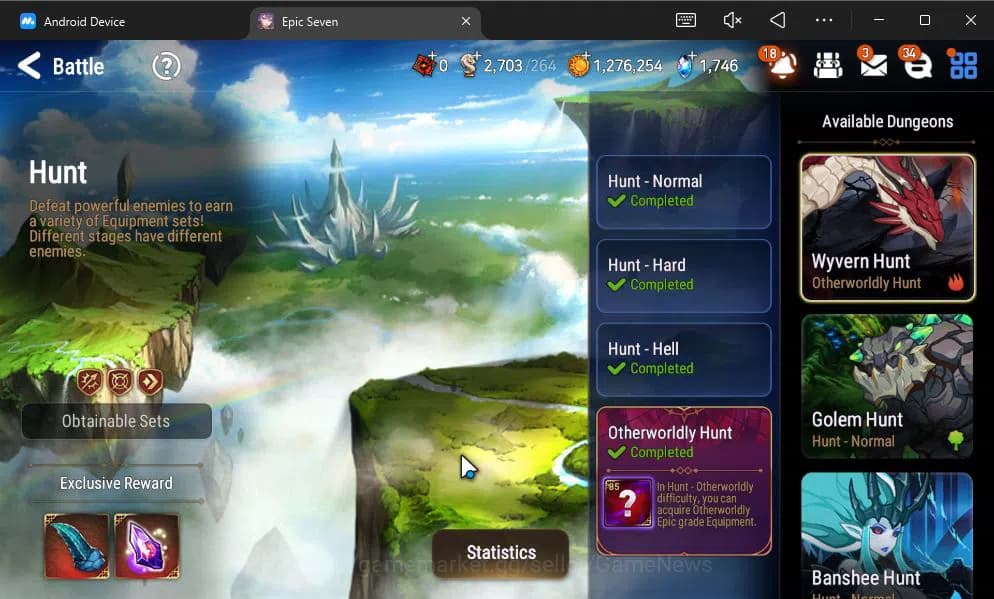 Epic Seven Accounts GLOBAL UNVERIF|7 ML(Salome,LOT Scales,Rof Light,Et image 17