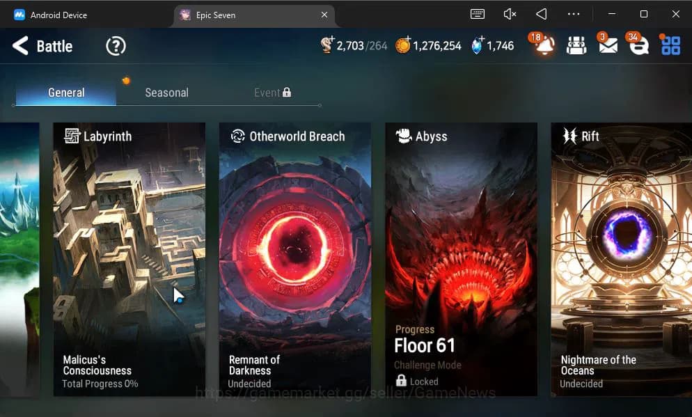 Epic Seven Accounts GLOBAL UNVERIF|7 ML(Salome,LOT Scales,Rof Light,Et image 18