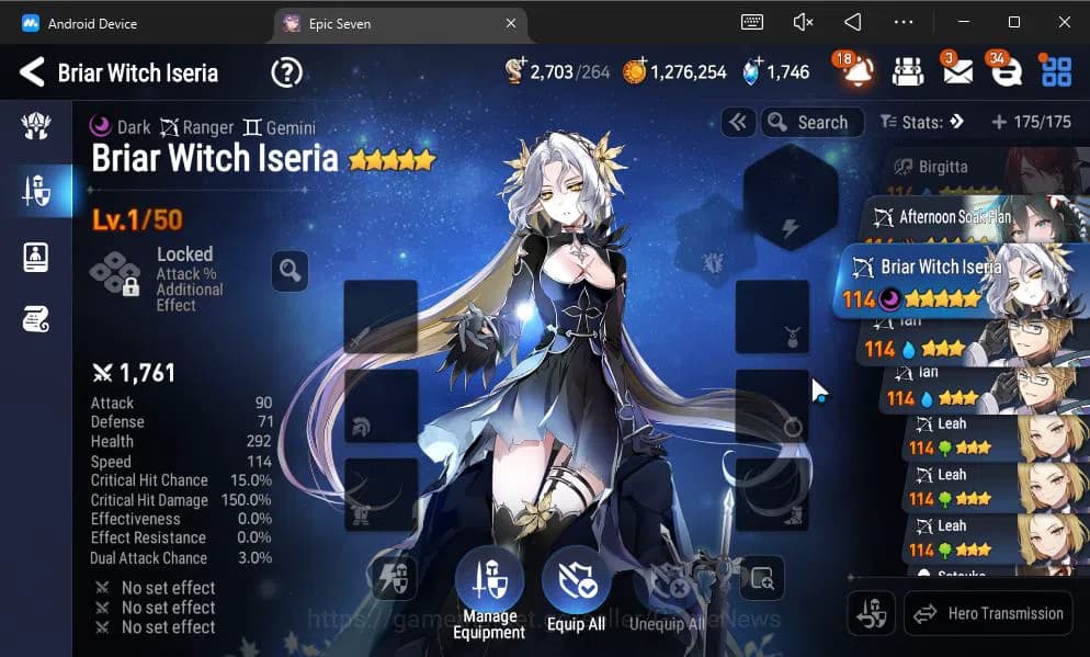 Epic Seven Accounts GLOBAL UNVERIF|7 ML(Salome,LOT Scales,Rof Light,Et image 4