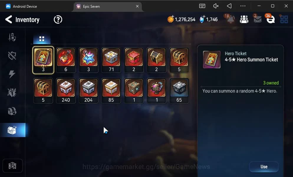 Epic Seven Accounts GLOBAL UNVERIF|7 ML(Salome,LOT Scales,Rof Light,Et image 7