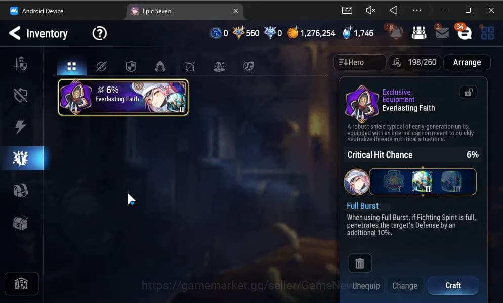 Epic Seven Accounts GLOBAL UNVERIF|7 ML(Salome,LOT Scales,Rof Light,Et image 9