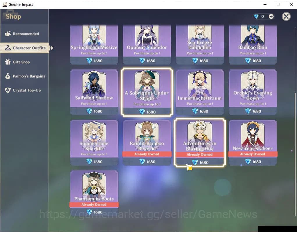 Genshin Impact Accounts ASIA|AR60|16Limit+7(*5Weapon)|PremTeam(Skirk,Mavui image 11