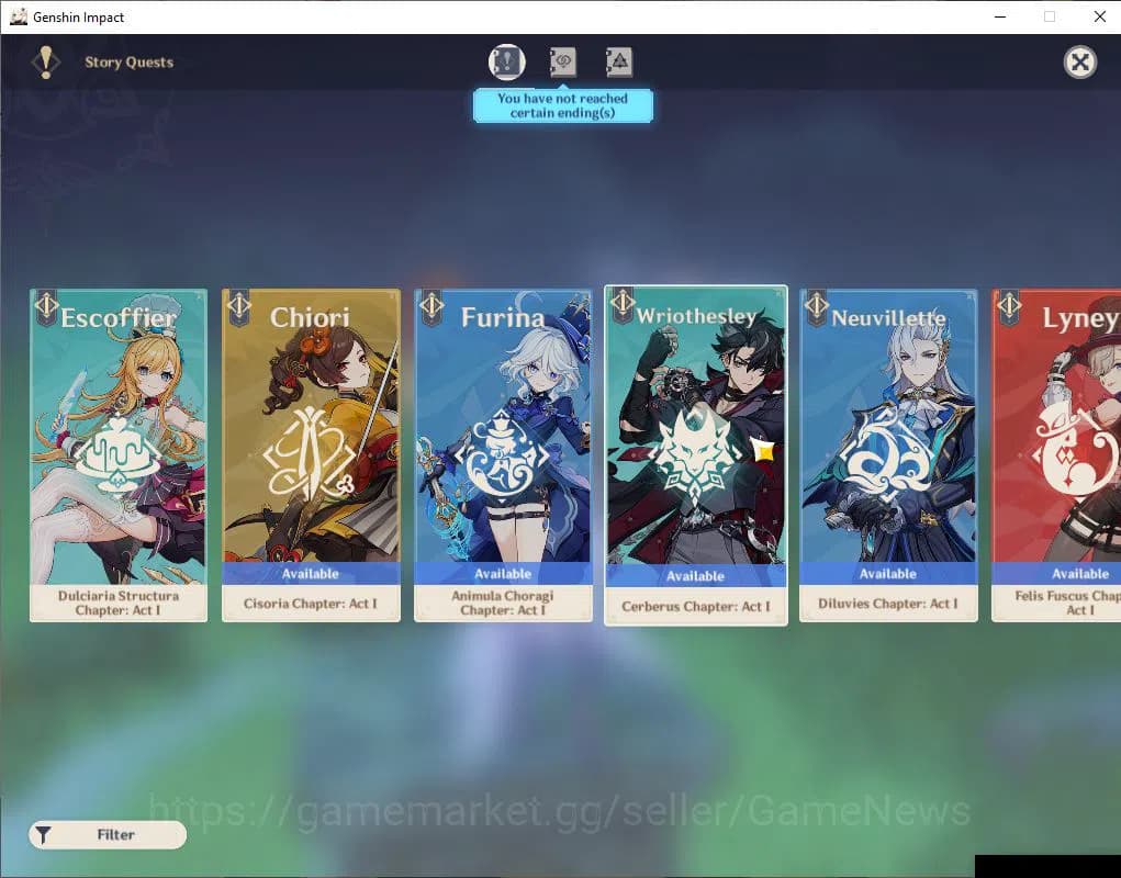 Genshin Impact Accounts ASIA|AR60|16Limit+7(*5Weapon)|PremTeam(Skirk,Mavui image 13