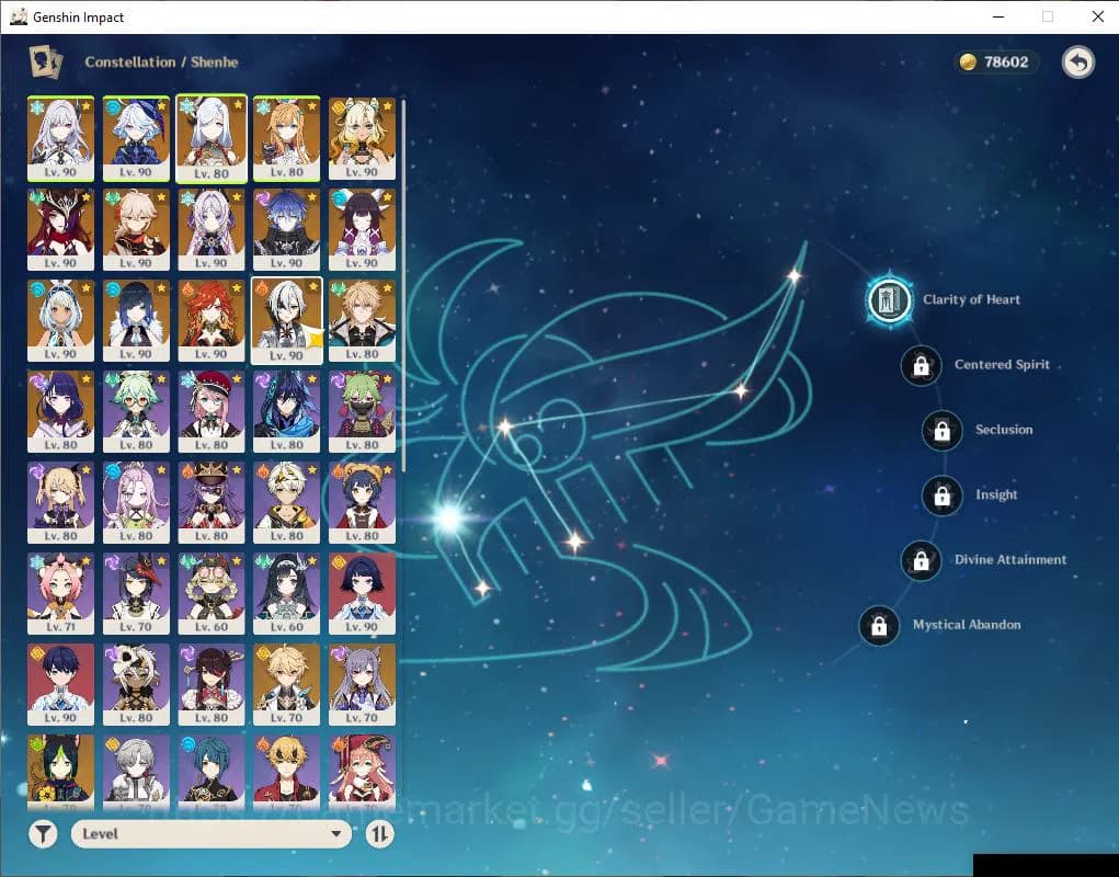 Genshin Impact Accounts ASIA|AR60|16Limit+7(*5Weapon)|PremTeam(Skirk,Mavui image 3