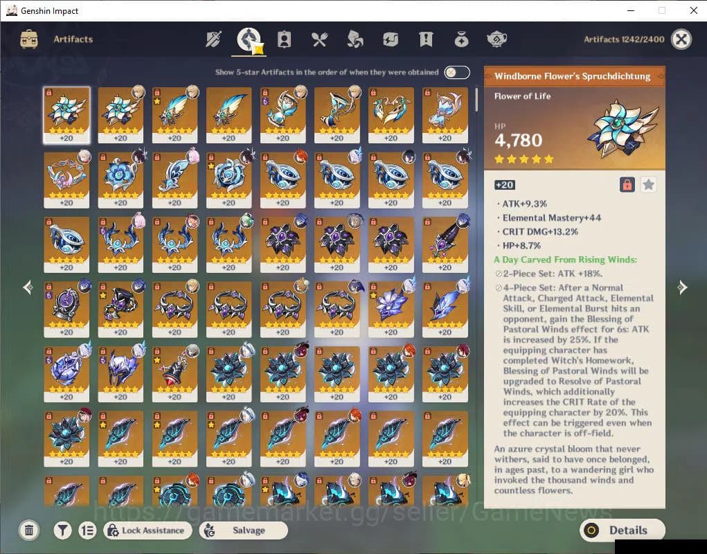 Genshin Impact Accounts ASIA|AR60|16Limit+7(*5Weapon)|PremTeam(Skirk,Mavui image 6