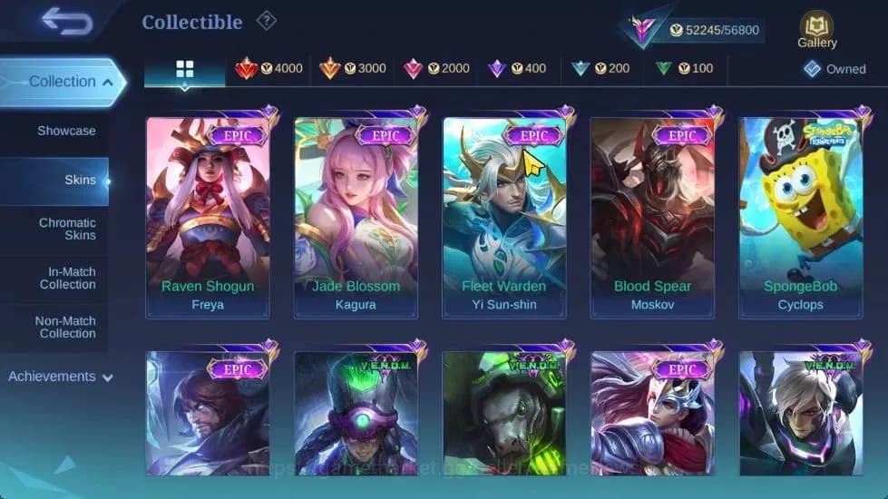 Mobile Legends: Bang Bang Accounts Hero 119|Skin 213|High Glory 58|Sanrio Floryn,CC N image 9