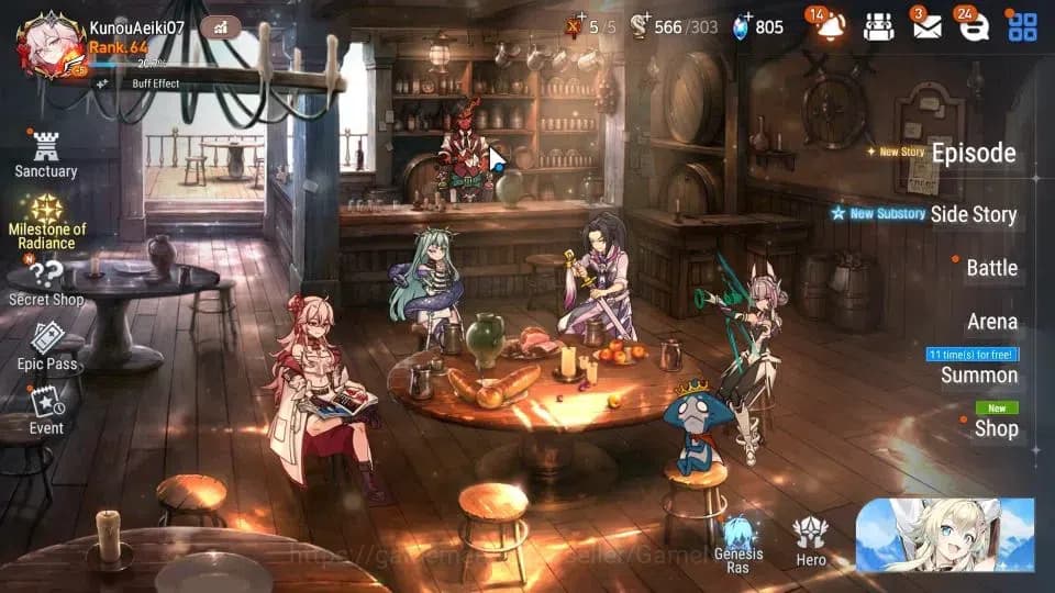 Epic Seven Accounts Server|UnVerif|11 ML Heroes: Boss Arunka, Salome. image 1