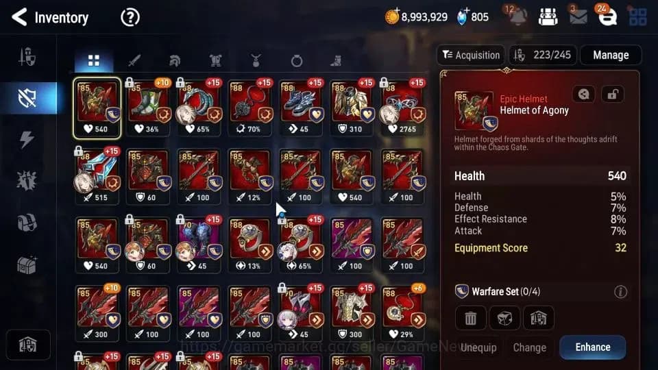 Epic Seven Accounts Server|UnVerif|11 ML Heroes: Boss Arunka, Salome. image 15