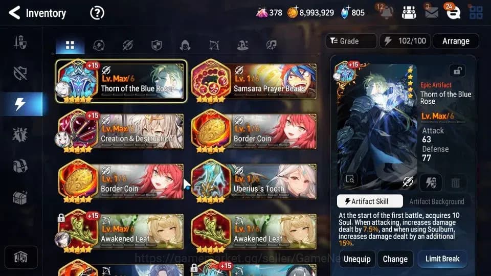 Epic Seven Accounts Server|UnVerif|11 ML Heroes: Boss Arunka, Salome. image 16