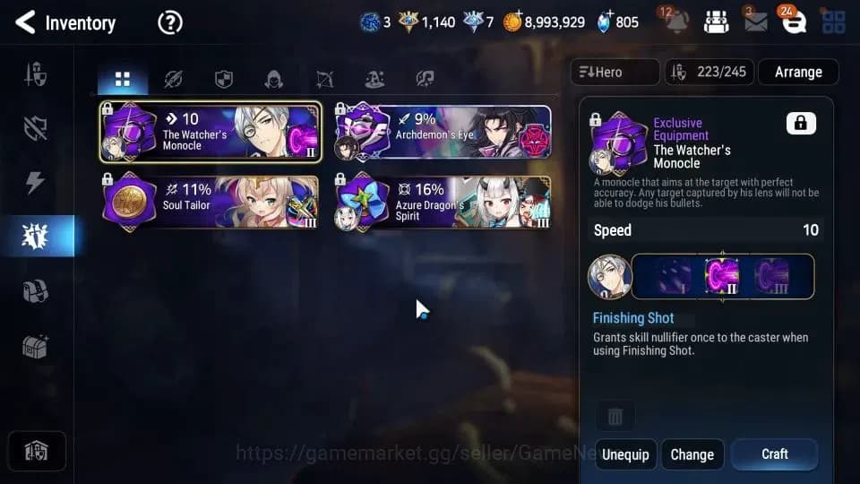 Epic Seven Accounts Server|UnVerif|11 ML Heroes: Boss Arunka, Salome. image 17
