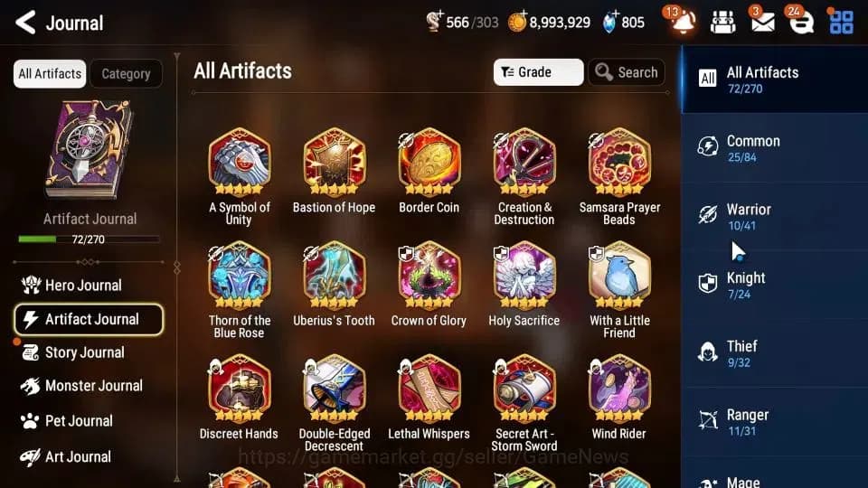 Epic Seven Accounts Server|UnVerif|11 ML Heroes: Boss Arunka, Salome. image 9