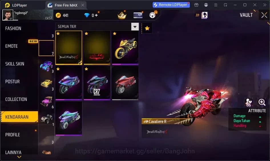 Free Fire Accounts Indonesia |Vault 120|EVO UMP-BOOYAH| EVO M60-DRESM image 8