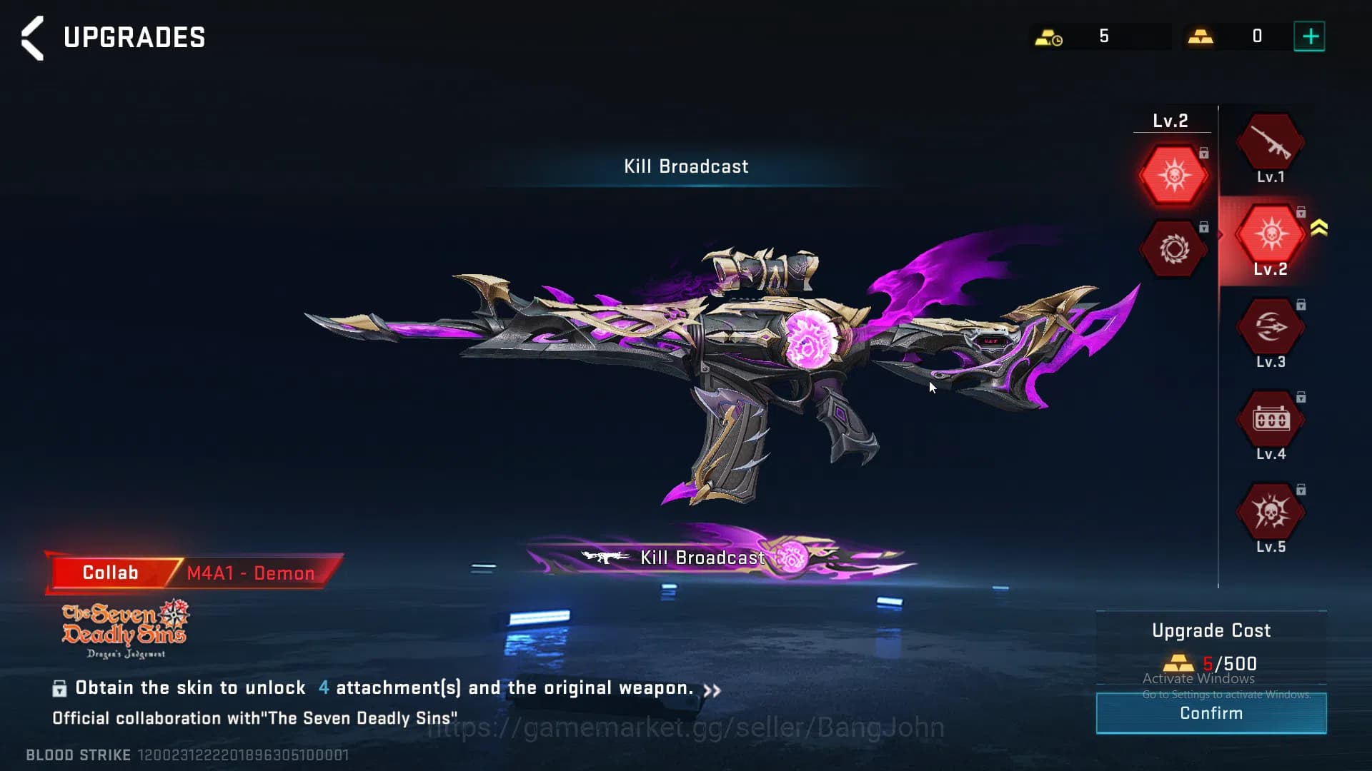 Blood Strike Accounts ASIA|COLLAB=M4A1-DEMOD,ETHAN|ULTRA=HANK,MORE DETAI image 3