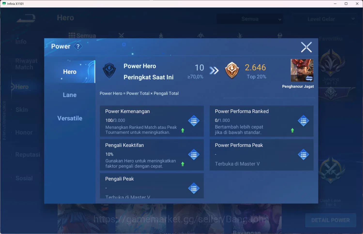 Honor of Kings Accounts GLOBAL|112HR|15SK|LEGEND=ZILONG,DIAN WEI,CONSORT Y image 15