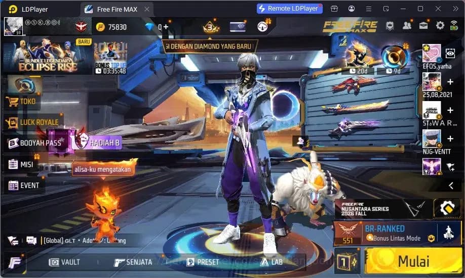 Free Fire Accounts Indonesia | M1887 Evo Lv.4, Thompson Cinder Coloss image 1
