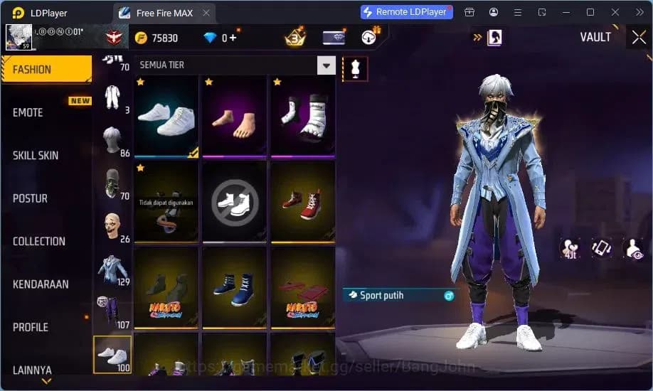 Free Fire Accounts Indonesia | M1887 Evo Lv.4, Thompson Cinder Coloss image 11