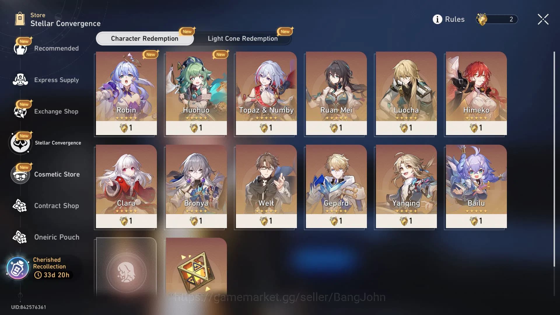 Honkai Star Rail Accounts ASIA | STARTER TL 4 | 2 LIMIT | SILVER WOLF | DANH image 3