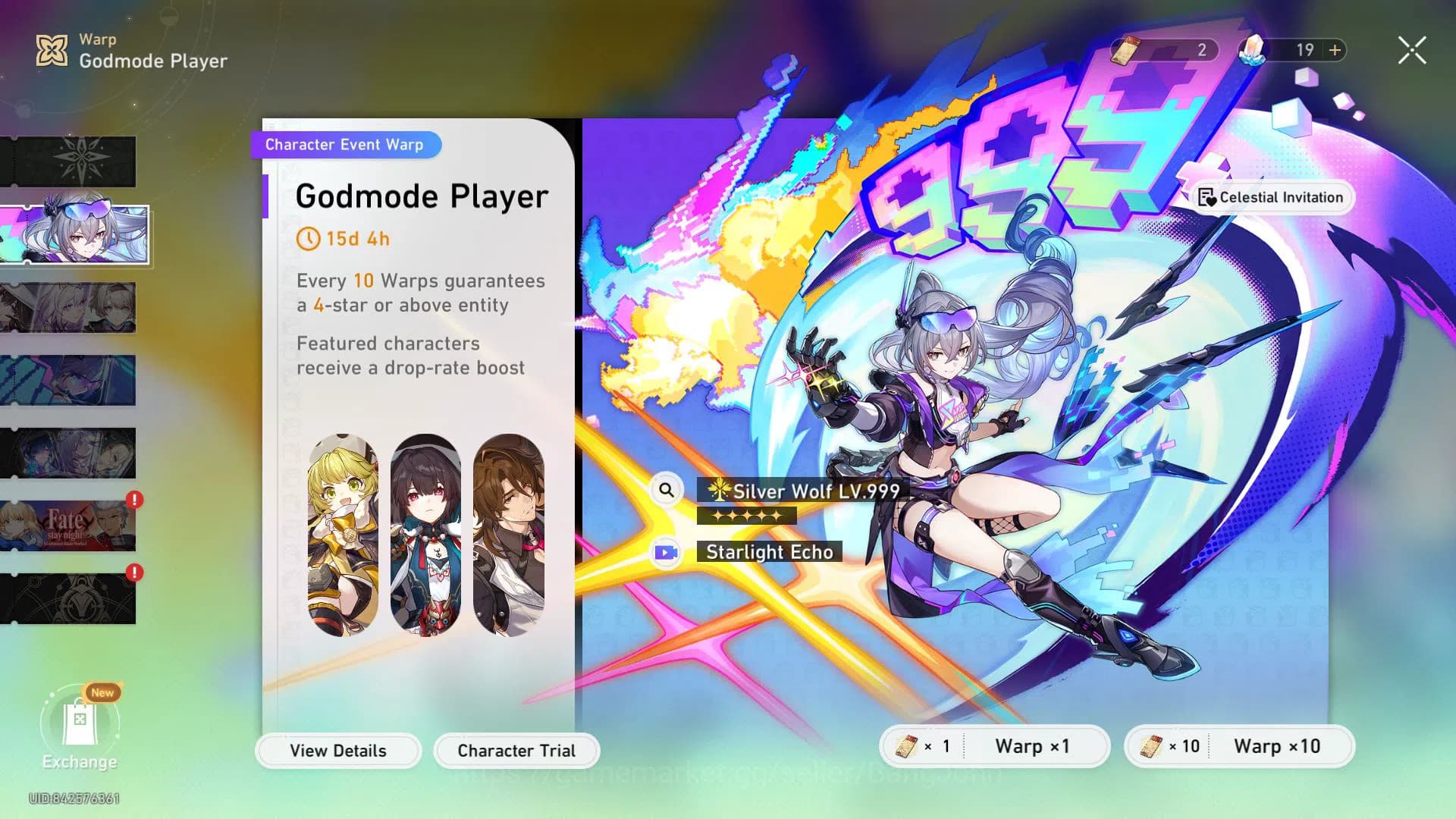 Honkai Star Rail Accounts ASIA | STARTER TL 4 | 2 LIMIT | SILVER WOLF | DANH image 4