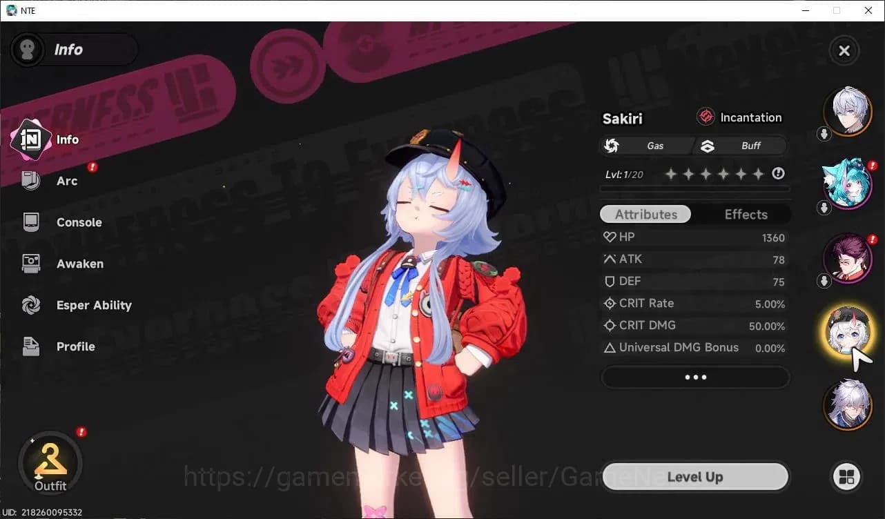Neverness to Everness Accounts Global EU |HL 3| 3 SSR Jiuyuan, Baicang, Sakiri |6 image 2