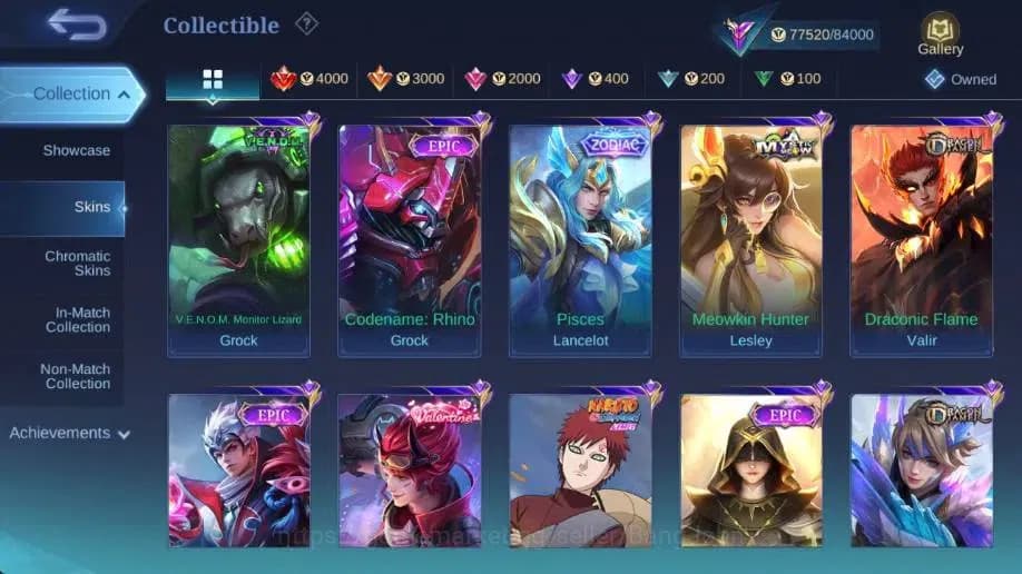 Mobile Legends: Bang Bang Accounts Global|Hero 132|Skin 335|Renowned|Itachi+Sasuke|ST image 14