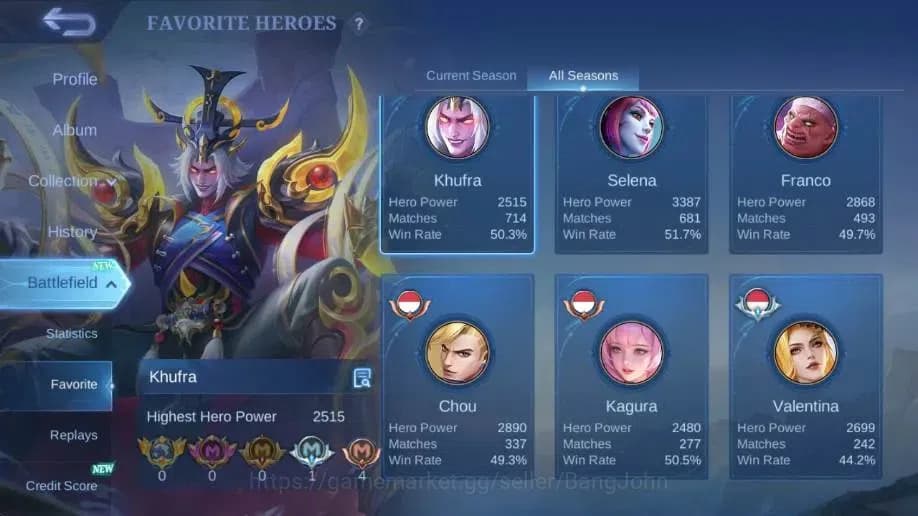 Mobile Legends: Bang Bang Accounts Global|Hero 132|Skin 335|Renowned|Itachi+Sasuke|ST image 4