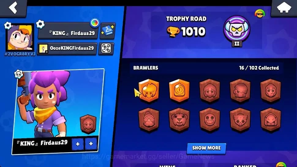 Brawl Stars Accounts 1010 Trophy|16 Brawlers 3 Max Lvl [Edgar,Berry,She image 2