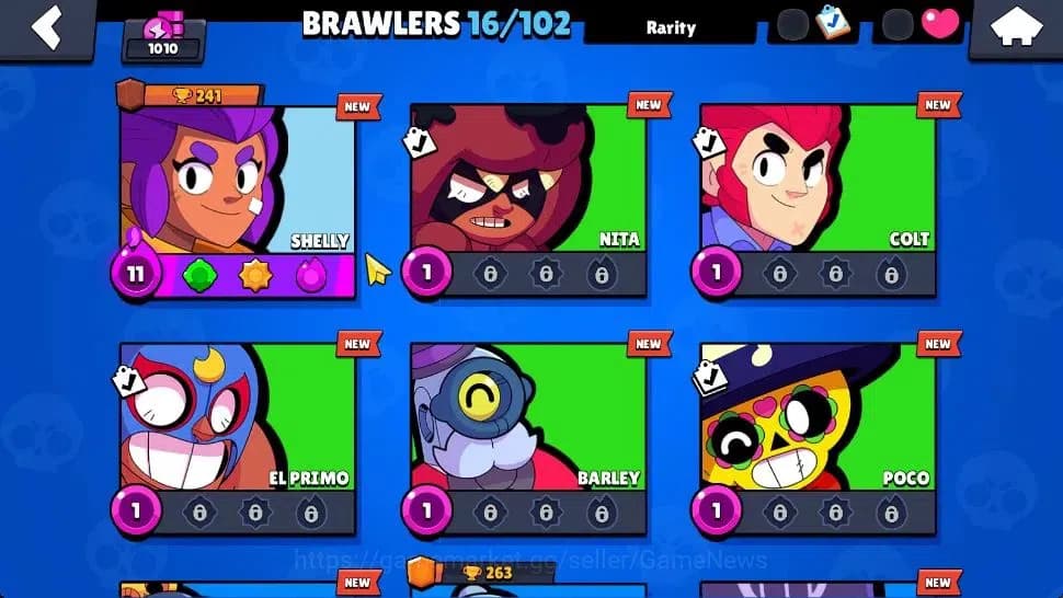 Brawl Stars Accounts 1010 Trophy|16 Brawlers 3 Max Lvl [Edgar,Berry,She image 7