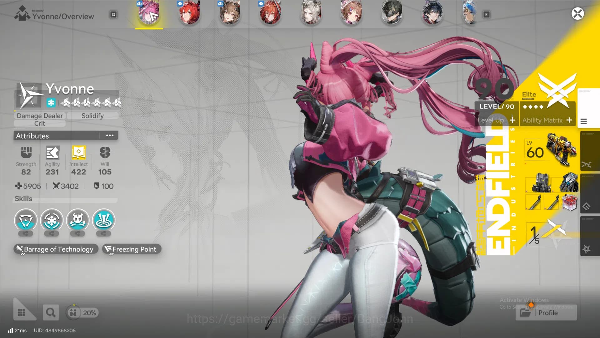 Arknights: Endfield Accounts Mid Game | ASIA | Laevatain + Sign | Yvonne P1| Gi image 3