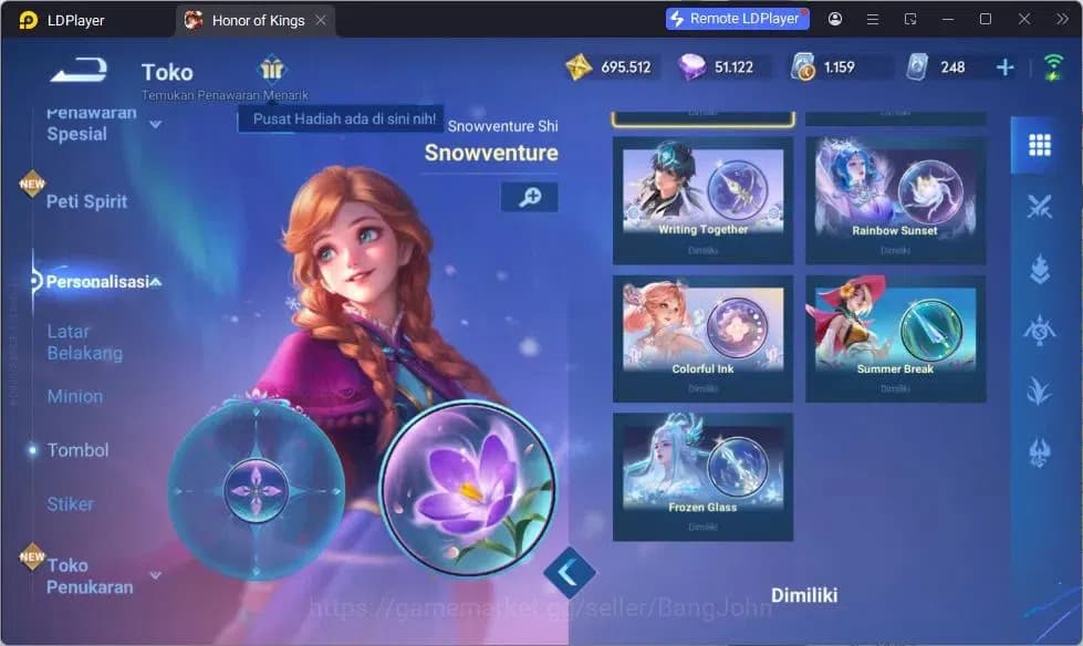Honor of Kings Accounts GLOBAL|112HR|235SK|Mythic Diochan | Dolia Limited+ image 1