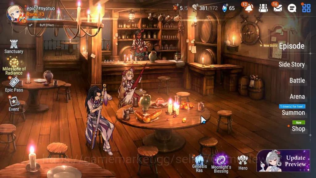 Epic Seven Accounts GLOBAL UNVERIF|New Era|2 ML(Salome, EIlynav)+Setsu image 1