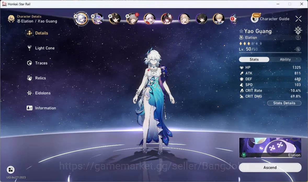Honkai Star Rail Accounts ASIA | TL 32 | 5 LIMIT | YAO GUANG | SILVER WOLF | image 2