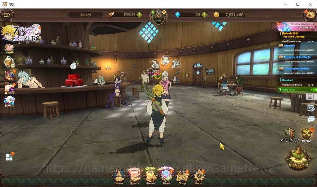 The Seven Deadly Sins: Grand Cross Accounts Asia|2M CC|1 Seventh Spring Box|1 LR+6 UR+Colab|Su image 1