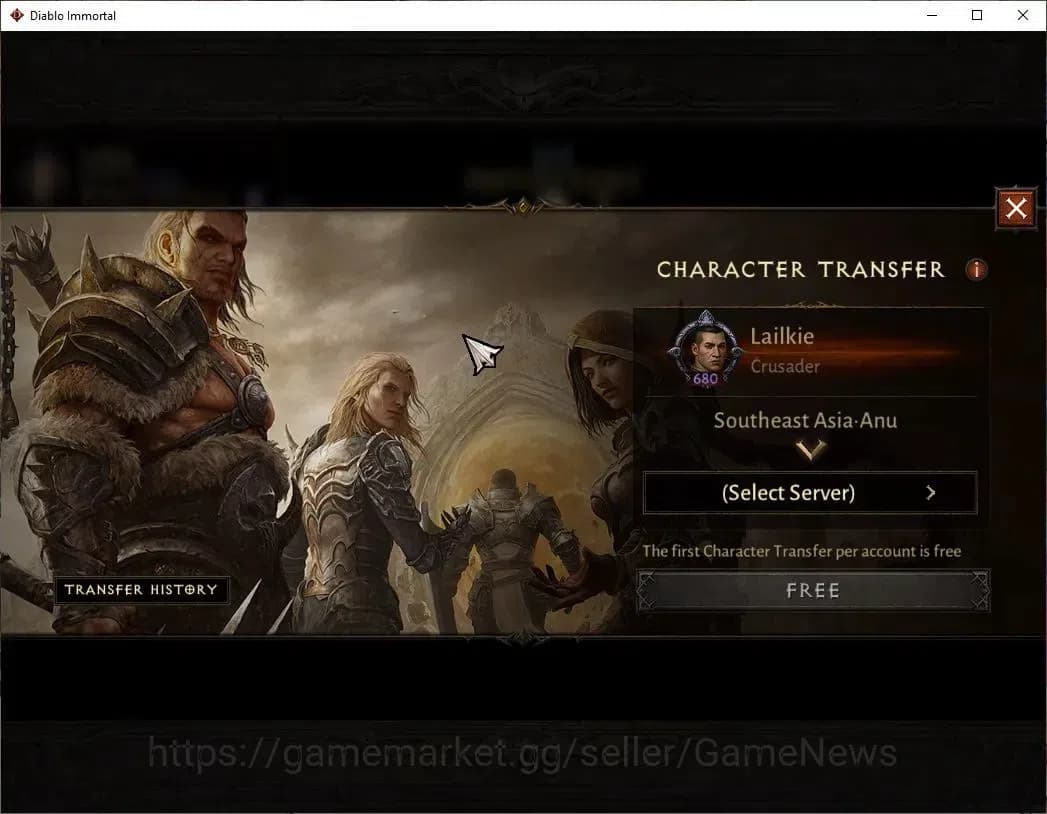 Diablo Immortal Accounts SEA - Anu|CS ON|Lv60(680)|Crusader|CR 37K|Reso 390 image 2
