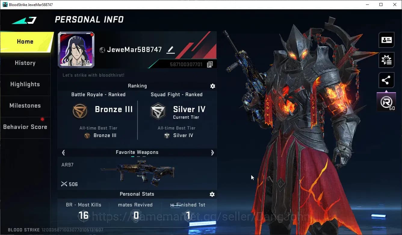 Blood Strike Accounts ASIA|ULTRA,ETHAN,JET|LEGENDARY SKIN 4 MORE DETAIL image 1