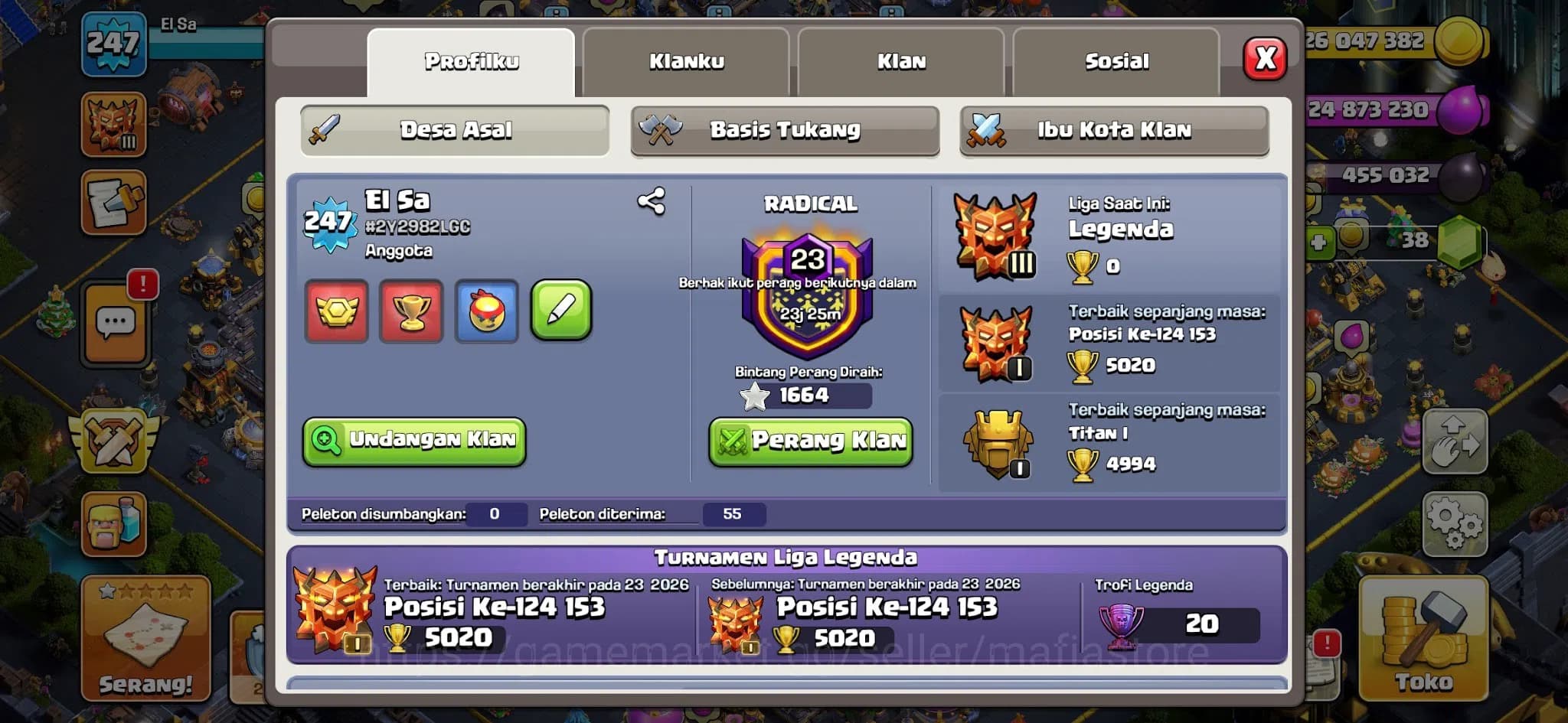 Clash of Clans Accounts TH16 Lvl 247 | Legend League III | Max GW/RC, Lvl image 1