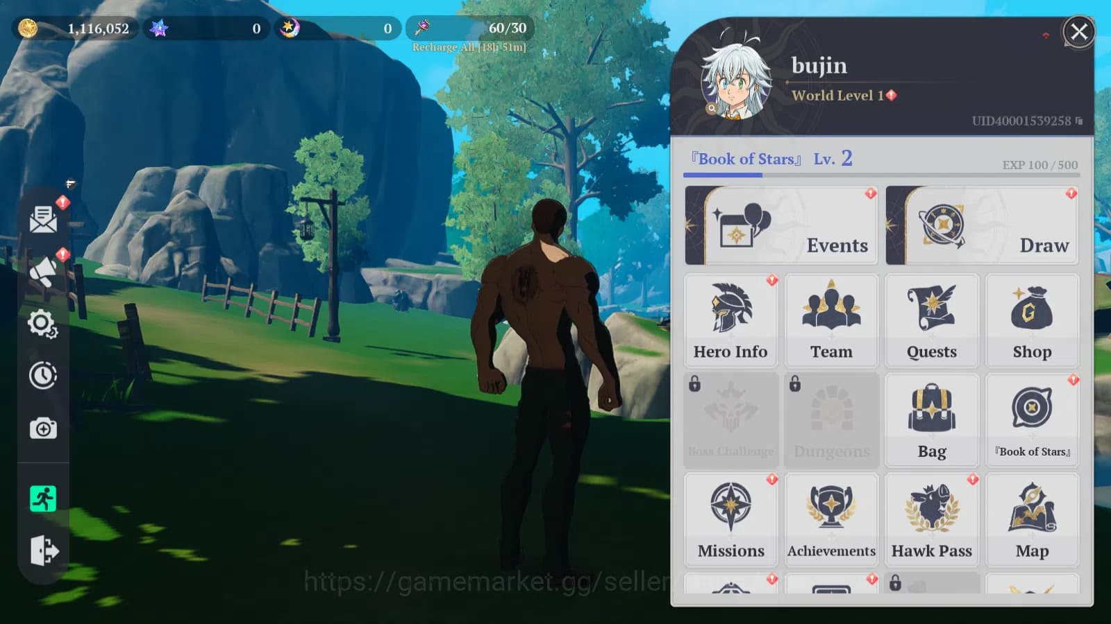 The Seven Deadly Sins: Origin Accounts EUROPE|Fresh Starter Lvl 2|2 SSR|Escanor,Guila&4SR image 1