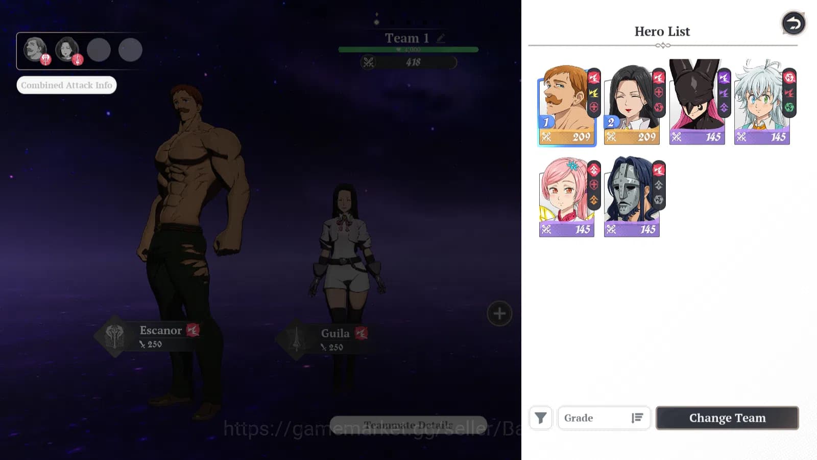 The Seven Deadly Sins: Origin Accounts EUROPE|Fresh Starter Lvl 2|2 SSR|Escanor,Guila&4SR image 3