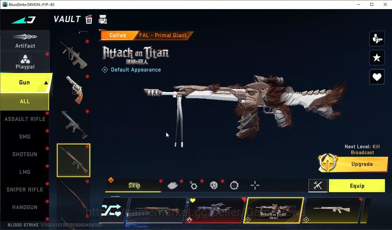 Blood Strike Accounts ASIA|EVO(FAL Lv3)+Legend Katana+Collab AOT(KAG-6,F image 8