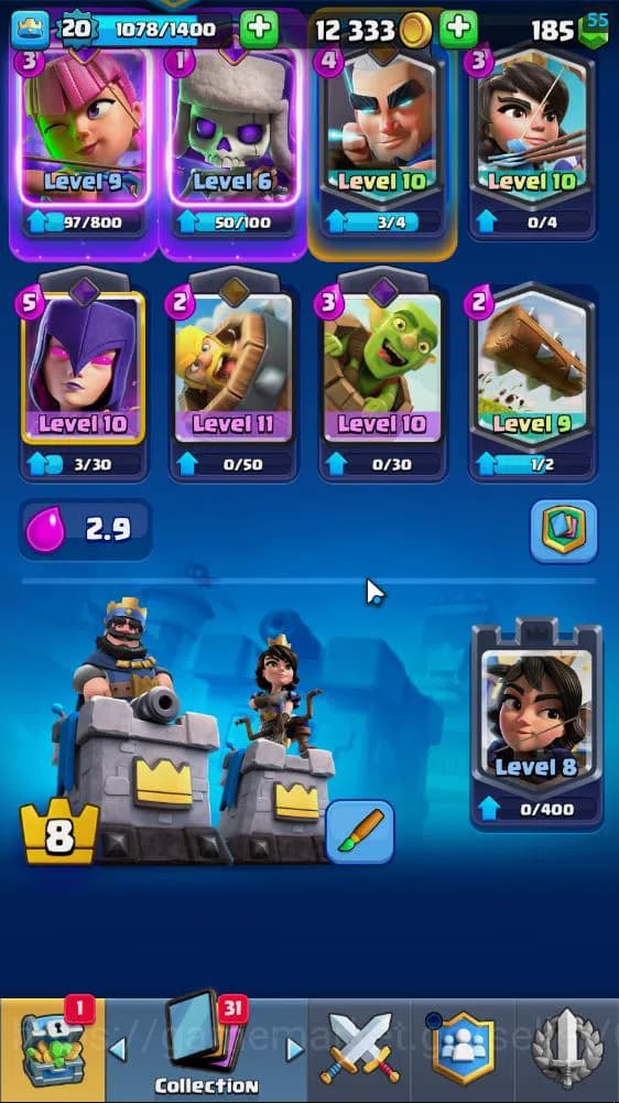 Clash Royale Accounts Lv 20|Trophy 3764|KTL 8|Limited Skin|Card 63| 2 EV image 3