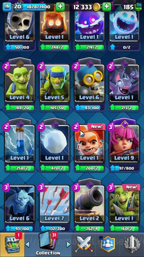 Clash Royale Accounts Lv 20|Trophy 3764|KTL 8|Limited Skin|Card 63| 2 EV image 6