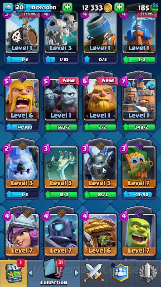 Clash Royale Accounts Lv 20|Trophy 3764|KTL 8|Limited Skin|Card 63| 2 EV image 7