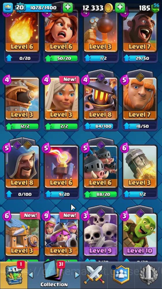 Clash Royale Accounts Lv 20|Trophy 3764|KTL 8|Limited Skin|Card 63| 2 EV image 8