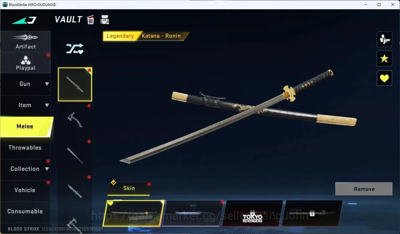 Blood Strike Accounts ASIA | TR Katana Melee|TR Keisuke Baji Striker|4 U image 9