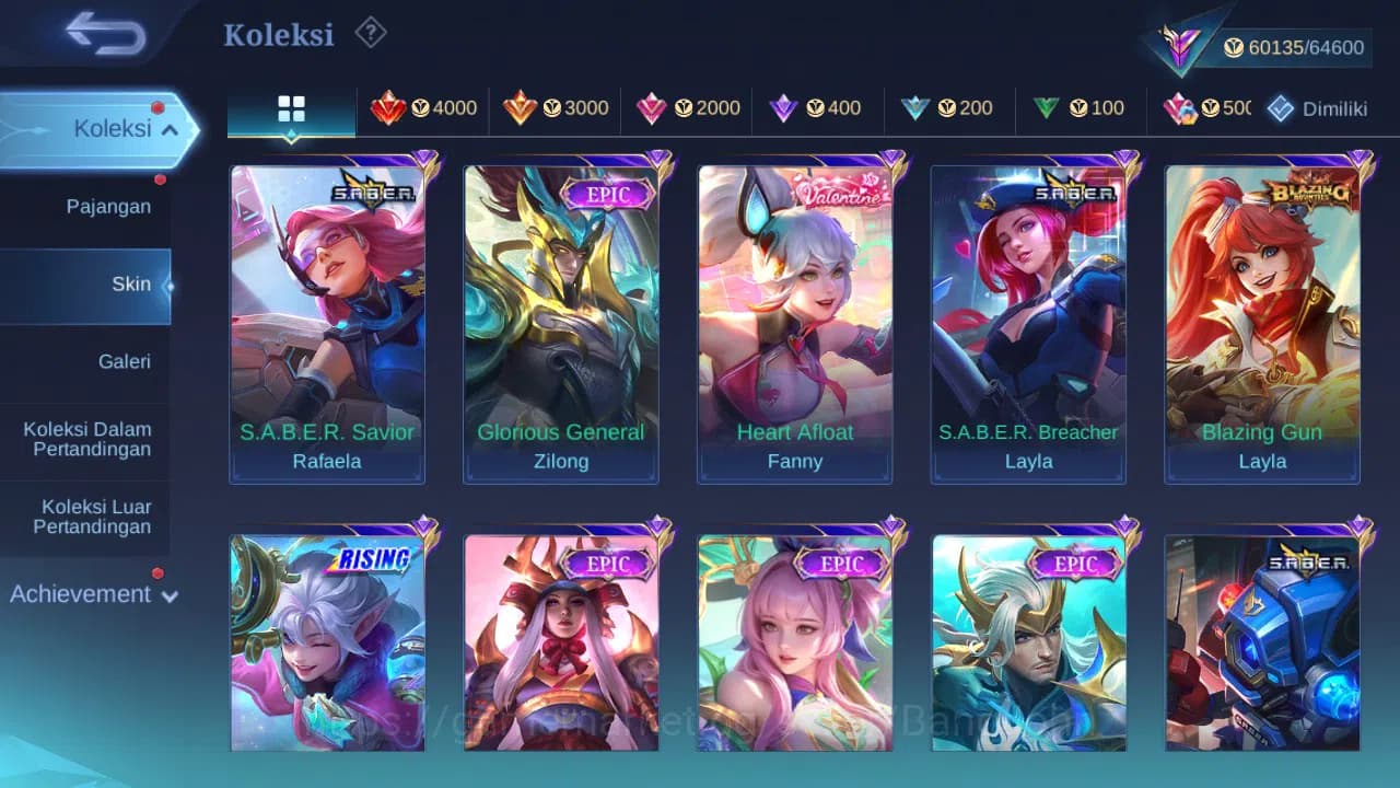 Mobile Legends: Bang Bang Accounts GLOBAL Hero 131 Skin 291 | Zodiac Selena | KOF Kar image 4