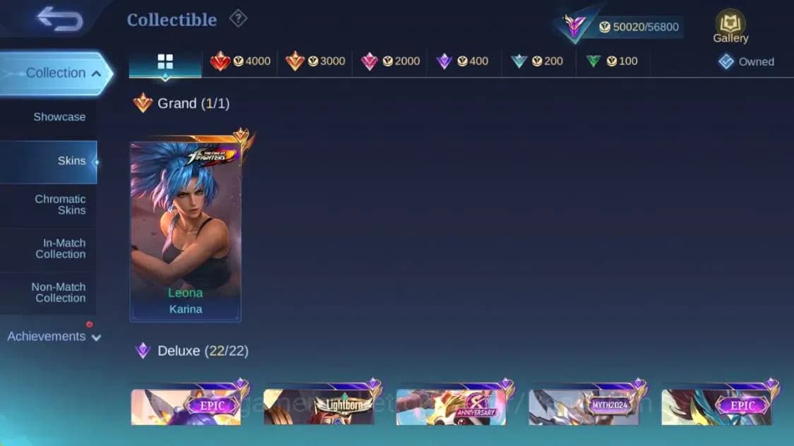 Mobile Legends: Bang Bang Accounts Global|Hero 132|Skin 260|Renowned|KOF Karina|STUN image 13