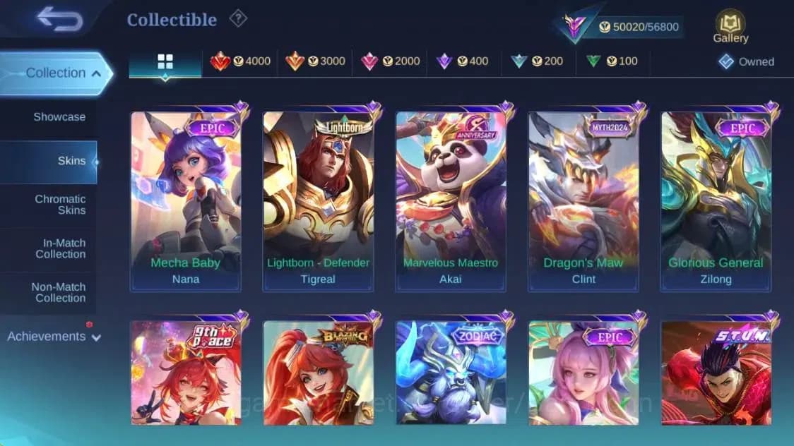 Mobile Legends: Bang Bang Accounts Global|Hero 132|Skin 260|Renowned|KOF Karina|STUN image 14