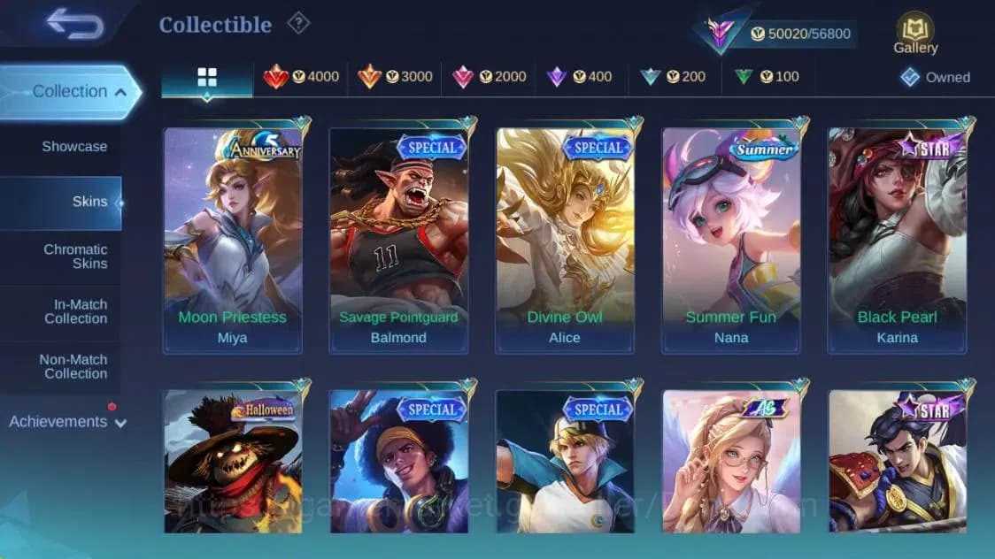 Mobile Legends: Bang Bang Accounts Global|Hero 132|Skin 260|Renowned|KOF Karina|STUN image 17