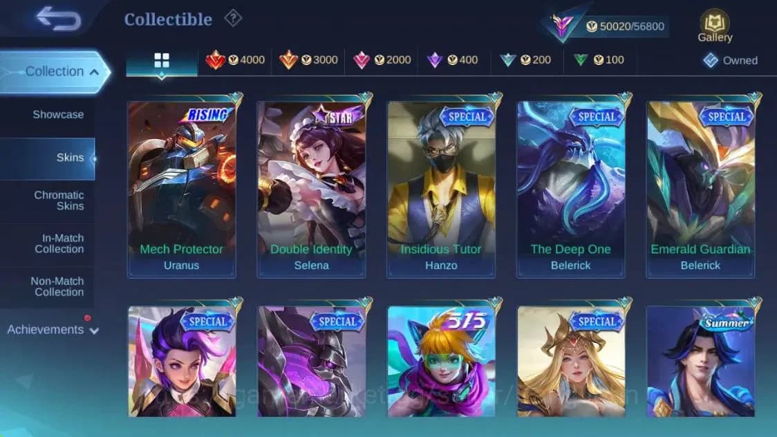 Mobile Legends: Bang Bang Accounts Global|Hero 132|Skin 260|Renowned|KOF Karina|STUN image 20